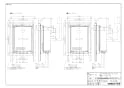 ノーリツ GQ-1639WE-TB-1 BL 13A 納入仕様図 給湯専用 ガス給湯器 ユコアGQ WE 16号 PS扉内後方排気延長形(PS標準後方排気延長形) 納入仕様図4